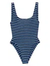 Hunza G Square Neck Crinkle One Piece Swimsuit
