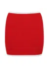 Hunza G Textured Fabric Skirt For Sun Protection In Red