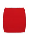 Hunza G Textured Fabric Skirt For Sun Protection In Red