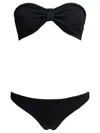 Hunza G Jean Crinkle-effect Bandeau Bikini