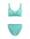 Hunza G Julia Bikini Crinkle Detail In Blue