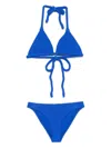 Hunza G Womens Royal Blue Tammy Triangle Bikini Set