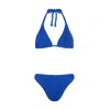 Hunza G Womens Royal Blue Tammy Triangle Bikini Set