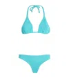 Hunza G Womens Tammy Triangle Bikini Set Aqua In Blue