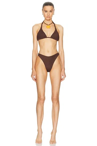 Hunza G Tammy Bikini Set In Brown