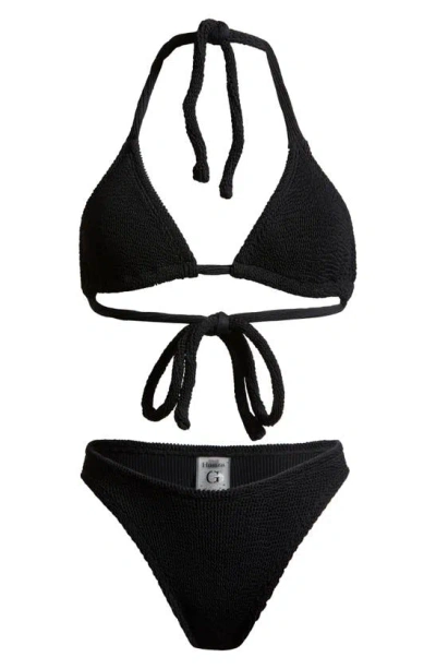 Hunza G Tammy Two-piece Swimsuit In Black