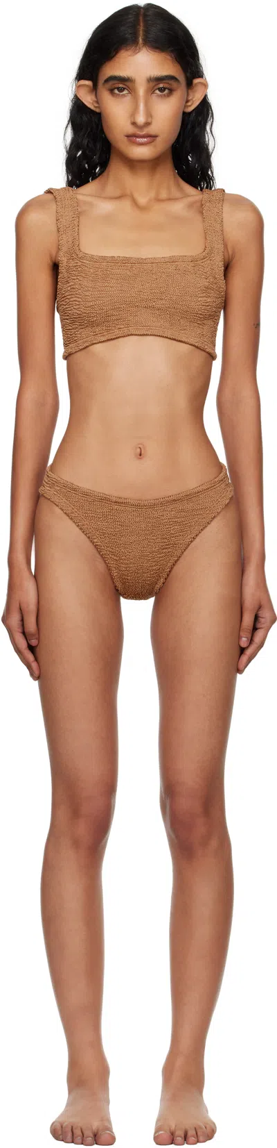 Hunza G Tan Xandra Bikini In Brown