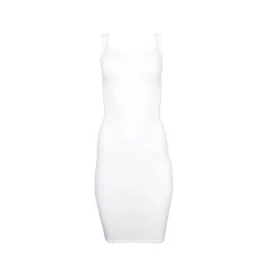Hunza G Tank Dress Crinkle White