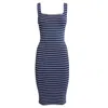 Hunza G Tank Dress Navy/white In Multi