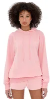 Hunza G Terry Toweling Hoodie Pink