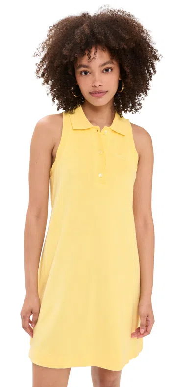 Hunza G Terry Towelling Tennis Dress Butter In Yellow