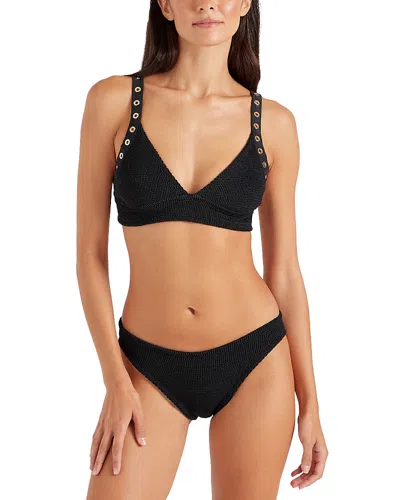 Hunza G Tessa Crinkle Bikini Top In Black