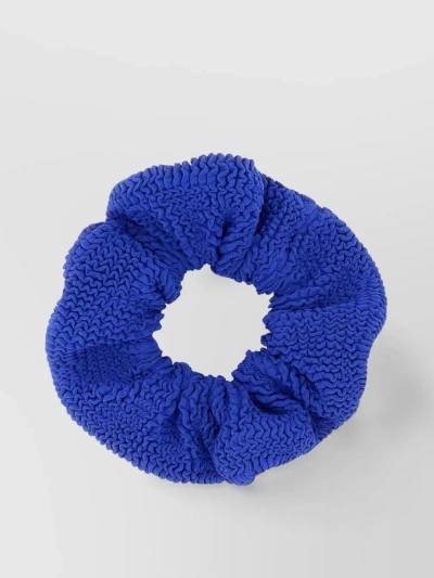 Hunza G Textured Fabric Hair Scrunchie In Royalblue