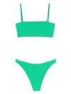 Hunza G Textured Two-piece Mare Verde Swimwear In Green
