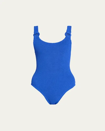 Hunza G The Gloria One-piece Swimsuit In Blue