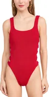 Hunza G Sculpting One-piece Swimsuit For Elegance In Red