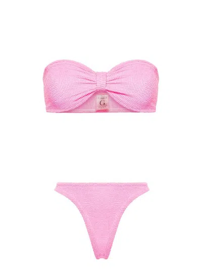 Hunza G Tina Crinkles Bikini In Rosa