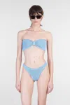 Hunza G Tina Bikini Beachwear In Blue Polyamide