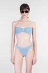 Hunza G Tina Bikini Beachwear In Blue Polyamide