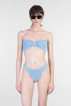 Hunza G Tina Bikini Beachwear In Blue Polyamide