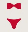 Hunza G Jean Bikini Top In Red