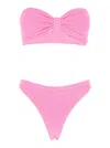 Hunza G Jean Stretch Nylon Bikini Set In Pink