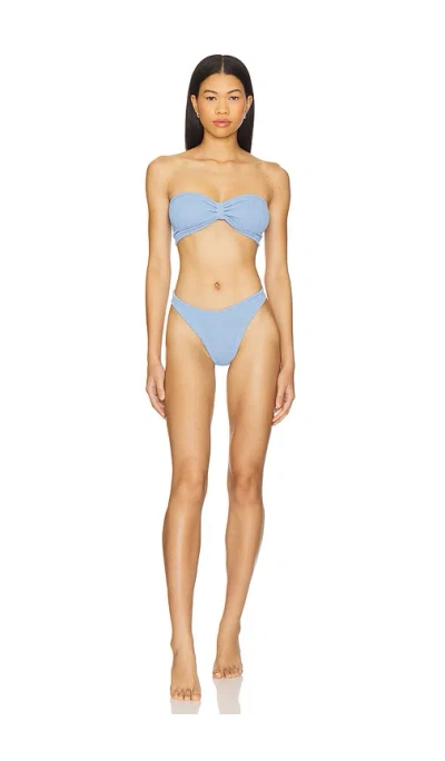 Hunza G Tina Bikini Set In Blue