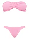 Hunza G Tina Crinkle Bikini In Pink