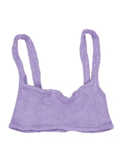 Pre-owned Hunza G Top In Purple