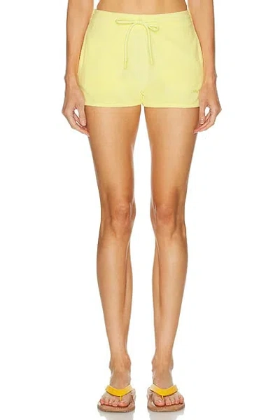 Hunza G Towelling Short In Yellow