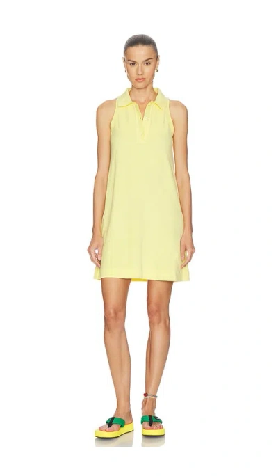 Hunza G Towelling Tennis Dress In Yellow