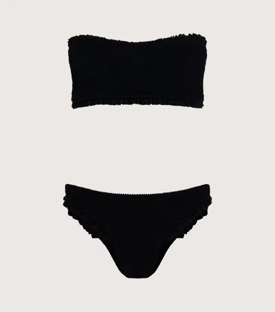 Hunza G Tracey Frill Bikini Full Black