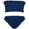 Hunza G Tracey Frill Bikini Navy In Blue
