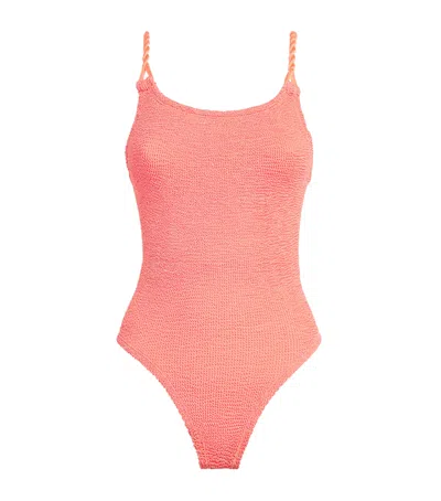 Hunza G Twisted-strap Camille Swimsuit In Pink