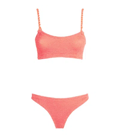 Hunza G Twisted-strap Phoebe Bikini In Purple
