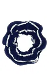 HUNZA G HUNZA G TWO-TONE FABRIC SCRUNCHIE
