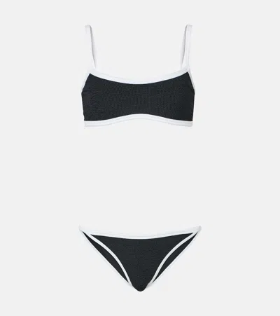 Hunza G Contrast-trim Tyler Bikini In Black