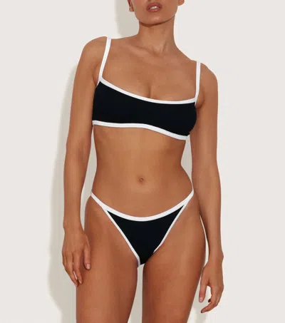 Hunza G Contrast-trim Tyler Bikini In Black