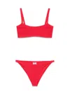 Hunza G Tyler Seersucker Bikini In Red