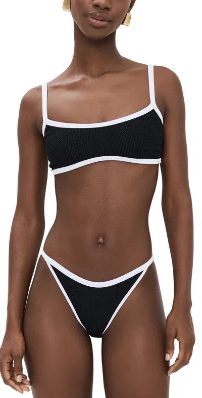 Hunza G Contrast-trim Tyler Bikini In Black