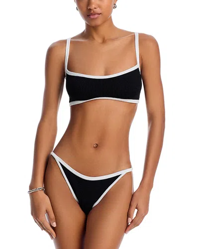 Hunza G Contrast-trim Tyler Bikini In Black