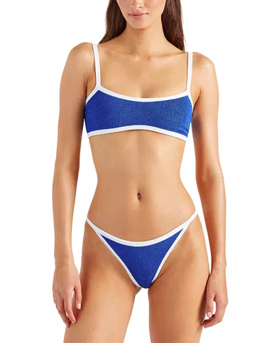 Hunza G Tyler Crinkle Bikini Set In Blue