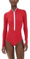Hunza G Tyra Upf One Piece Red In Red