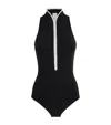 Hunza G Katya Two-tone Swimsuit In Black