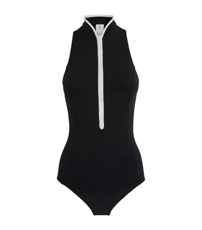 HUNZA G UPF 50+ HALF-ZIP KATYA SWIMSUIT