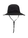 Hunza G Womens Toggle-detail Chin-strap Woven Bucket Hat Black In Black