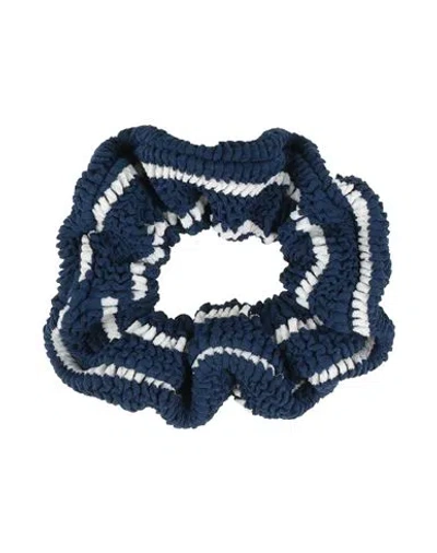 Hunza G Woman Hair Accessory Navy Size - Textile Fibers In Blue
