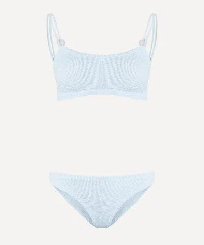 Hunza G Women's Cassie Beaded Bikini In Blue