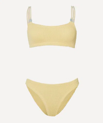 Hunza G Women's Cassie Beaded Bikini In Yellow