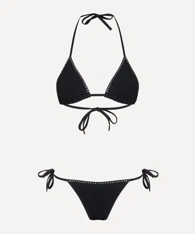 Hunza G Women's Gina Swarvoski Black-white Bikini